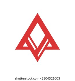 diseño de ilustración de vectores con logotipo mínimo geométrico rojo