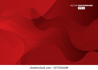 Red Geometric Modern Fluid Background Composition with Gradients, Shadows and Lights