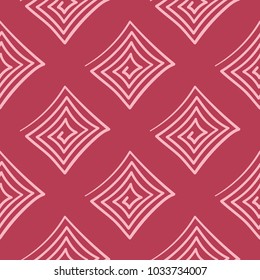 Red geometric ornament. Seamless pattern for web, textile and wallpapers