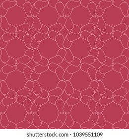 Red geometric ornament. Seamless pattern for web, textile and wallpapers