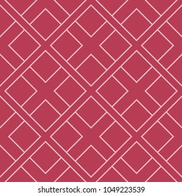 Red geometric ornament. Seamless pattern for web, textile and wallpapers
