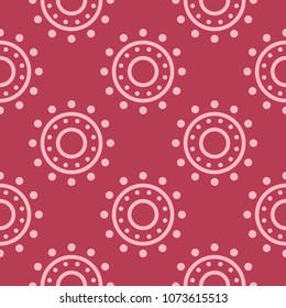 Red geometric ornament. Seamless pattern for web, textile and wallpapers