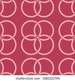 Red geometric ornament. Seamless pattern for web, textile and wallpapers