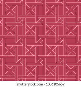 Red geometric ornament. Seamless pattern for web, textile and wallpapers