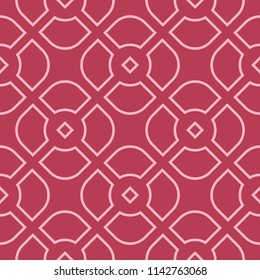 Red geometric ornament. Seamless pattern for web, textile and wallpapers