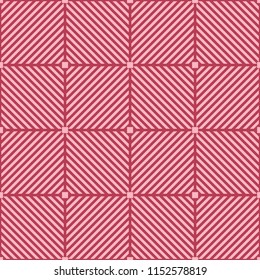 Red geometric ornament. Seamless pattern for web, textile and wallpapers