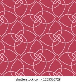 Red geometric ornament. Seamless pattern for web, textile and wallpapers