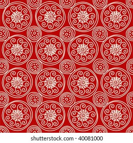 red geometric pattern