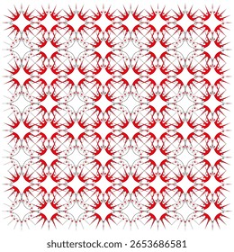 Padrão geométrico vermelho. Grade de formas abstratas. Design repetitivo Vetor. Elemento decorativo de fundo. EPS 10.