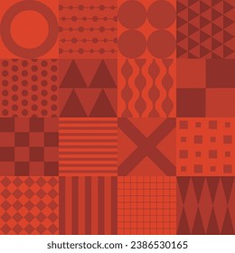 fondo de pantalla de traza geométrica roja