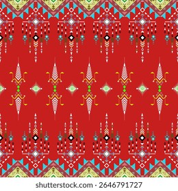 A red geometric pattern that blends bold shapes with elegant structure — symbolizing strength, balance, and timeless beauty.

