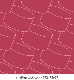 Red geometric print. Seamless pattern for web, textile and wallpapers