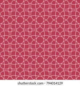 Red geometric print. Seamless pattern for web, textile and wallpapers
