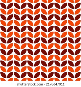 Red geometric seamless pattern. Seamless pattern with abstract leaves or flower petals.