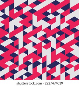 Red Geometric Seamless pattern Abstract background