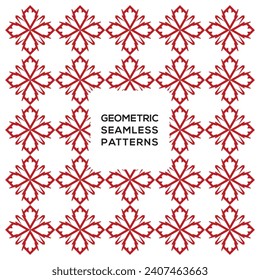 Red geometric seamless pattern background vector