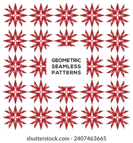 Red geometric seamless pattern background vector