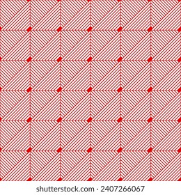 Red geometric seamless pattern simple vector graphic design.