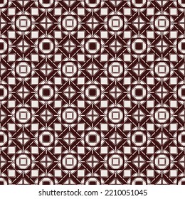 Red geometric shape seamless pattern background, illsutration decorative style line and color ornament atristic.