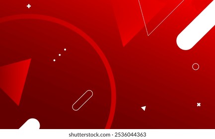 Fundo de formas geométricas vermelhas. Vetor Eps10