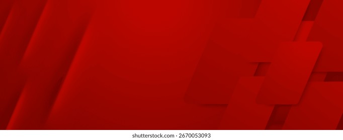 Las Formas geométricas rojas se superponen, creando un fondo abstracto en capas con profundidad y textura.