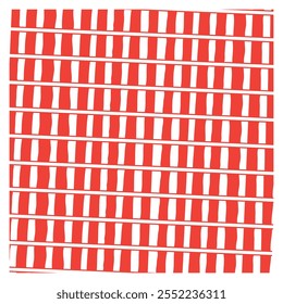 Red Geometric Striped Abstract Pattern
