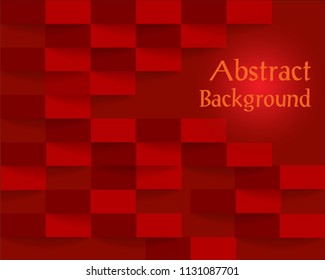 Red geometric surface Vector background can be used in book cover design, background design, website cover, CD banner ad, full screen and so on. Red geometric texture.