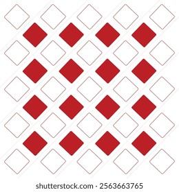 Red geometric symmetry, abstract shapes, line art, modern pattern, decorative squares, repeating squares, artistic background, symmetrical, tiled texture