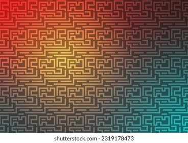 Red geometric technology pattern line gradient presentation background. vector illustration.