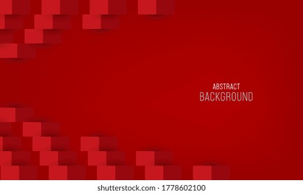 Red geometric texture. red Abstract background vector can be used in cover design, brochure, book design, website background, banner, poster, advertising and technology design.