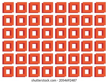 Red geometric texture. Abstract repeated squares. Abstract background vector. for wallpapers, web page background, surface textures, banners paper, and other textile products. Vector illustration