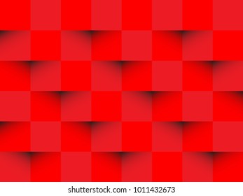 Red geometric texture. Vector background can be used in cover design, CD cover, book design, website background, advertising. Red texture with shadow. Valentine's Day.