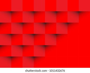 Red geometric texture. Vector background can be used in cover design, CD cover, book design, website background, advertising. Red texture with shadow. Valentine's Day.