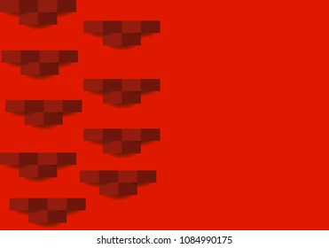 red geometric texture. Vector background