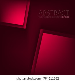 Red geometric triangle vector background overlap box square with space for background design