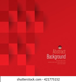 Red geometric vector background. Can be used in cover design, book design, website background, CD cover or advertising.