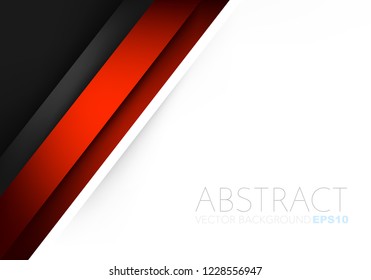 Red geometric vector background with white space