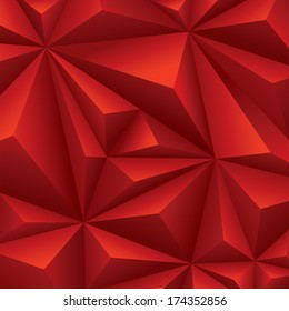 Red geometrical background. polygonal background. 