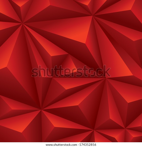 Red Geometrical Background Polygonal Background Stock Vector (Royalty ...