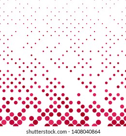 Red geometrical circle pattern background - illustration with small dots