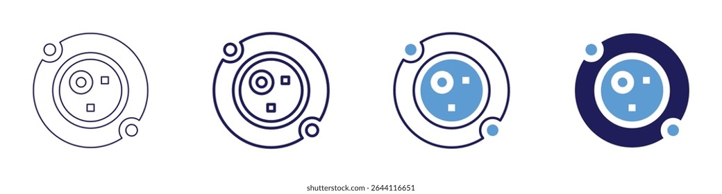 Red giant icon in 4 different styles. Thin Line, Line, Bold Line, Duotone. Duotone style. Editable stroke.