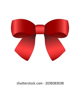 Red gift bow for the holiday. 