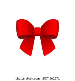 Red gift bow for the holiday. 
