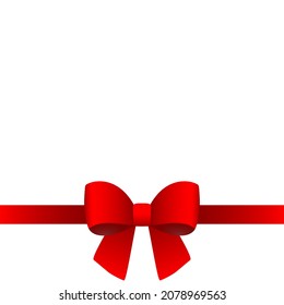 Red gift bow for the holiday. 