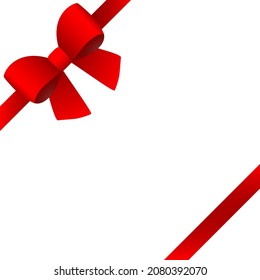 Red gift bow for the holiday. 