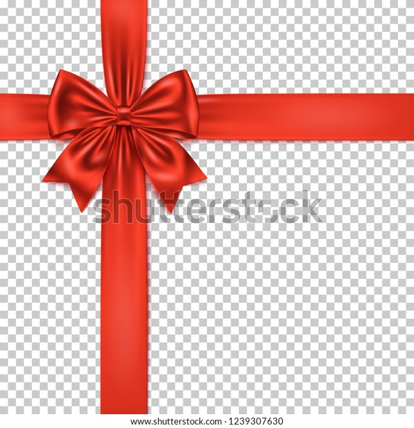 Red Gift Bow Ribbon Isolated On Holidays Objects Stock Image