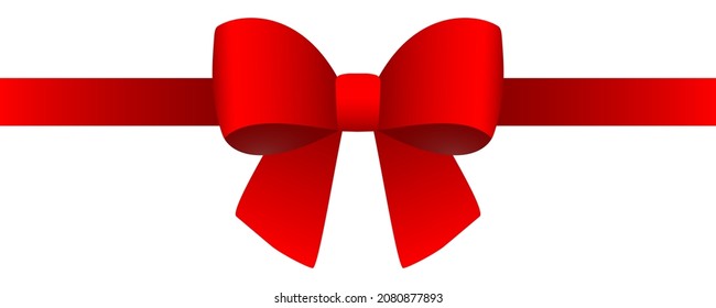 Red gift bow set for the holiday. 