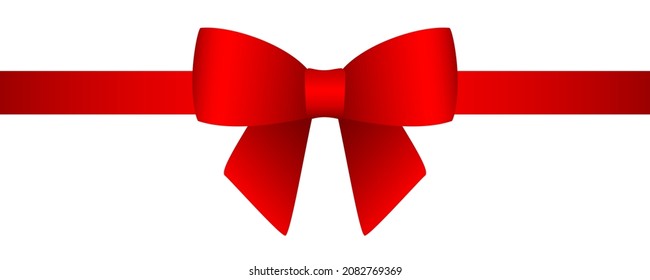 Red gift bow set for the holiday. 
