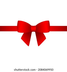 Red gift bow set for the holiday. 