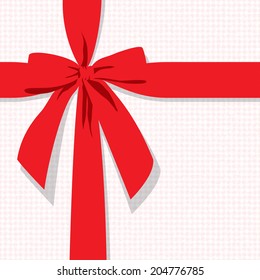 Red Gift Bow Vector Background